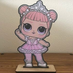 10” Lol surprise doll birthday party centerpiece MDF wood